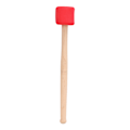 Miniatyrbild 1 av 8: Trumklubba Lönnhandtag Trumstick Bekvämt grepp Trumhammare Percussion Beater Rött huvud