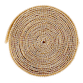 Miniatyrbilde 8 av 8: 5 Yards Rhinestone Bånd Krystall Mesh Rull Wrap Plast Håndverksdekorasjoner 1.5cm Gullfarget
