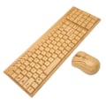 Miniatyrbillede 3 af 8: Trådløse computerenheder 2,4 GHz trådløs forbindelse Plug and Play Bambus Træ Computerstyreenheder til kontormus og tastaturkombination