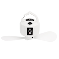 Miniatyrbillede 2 af 8: Telt Loftventilator Udendørs Bærbar Dobbeltbladet Ventilator Camping USB Lys Elektrisk Ventilator Hvid 5200mAh