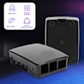 Miniatyrbilde 7 av 8: ABS-etui Skapkasse Svart Hvit Passer til Raspberry Pi 4B Beskyttelsesdeksel Svart