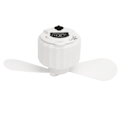Miniatyrbillede 3 af 8: Telt Loftventilator Udendørs Bærbar Dobbeltbladet Ventilator Camping USB Lys Elektrisk Ventilator Hvid 5200mAh