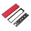 Miniatyrbillede 3 af 8: SSD Kabinet M.2 NGFF SATA Adapterboks B Key B+M Key Ekstern Harddisk Case til Win Xp/7/8/ (Rød)