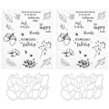 Miniatyrbilde 1 av 8: 2 sett Transparent TPR-stempel for kortdekor, preging, scrapbooking, album, DIY-utstyr