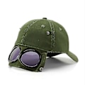 Miniatyrbild 5 av 5: Personlighetspilotmössa med solglasögon Baseballkeps Kostym för Unisex 56-58cm Beige