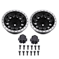 Miniatyrbilde 1 av 8: 2 stk RC Hjulnav Felg Profesjonell Aluminium Legering Hjulnavsett for Axial SCX6 1/6 RC Bil Svart