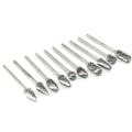 Miniatyrbillede 3 af 8: 10 stk 1/8 tommer (3 mm) skaft Tungsten stålkarbid roterende filer Skæring grader Bits til træ metal skæring gravering slibning