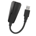 Miniatyrbillede 5 af 8: USB til Ethernet-adapter 10/100/1000M USB 3.0 til RJ45 LAN ABS-strømadapter kompatibel med Windows, Linux og OS X