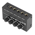 Miniatyrbillede 7 af 8: 4-kanals Mixer AC 100V‑240V Sort Ultra Lav Støj 4-kanals Kompakt Mixer til Guitarer Bas Keyboard EU Stik