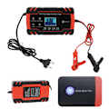 Miniatyrbilde 8 av 8: 12V/24V 2-150Ah Batterilader Reparasjon Smart automatisk lading for bil motorsykkel 110V-240VEU Plugg