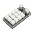 Miniatyrbild 8 av 8: Minitangentbord 12 tangenter 2 knoppar USB eller BT-anslutning Blå switch Plug and Play Programmerbar knappsats för spel Office Media Vit