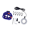 Miniatyrbild 3 av 8: Lödning Helping Hand 5 käftar 3X USB-förstoringsglas ABS Flexibla armar Lätt Lödstation Blå