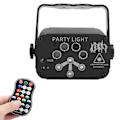 Miniatyrbilde 2 av 8: Mini Scene Lys 8-hulls USB Stemmeaktivert RGB-projeksjonslampe for KTV-bardekor