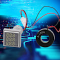 Miniatyrbild 5 av 7: Fyrkantig digital display AC Spänning Strömfrekvens 3 i 1 Signalindikator Mätarljus (Vit)