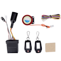 Miniatyrbillede 5 af 8: Motorcykelalarmsystem PKE-sensor LCD-skærm Multifunktions Tyverisikring til ATV Sort etui med dæktryksovervågning