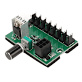 Miniatyrbillede 8 af 8: Fan Splitter Controller Hub NKFV8 1 DC 12V PWM 8-kanals computer fan hub til 4pin 3pin 2pin PC-fans