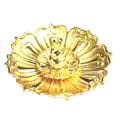 Miniatyrbillede 1 af 8: Mini Kobberlegering Blomform Røgelsespinde Stativ Baseholder Hjem Dekoration (Guld)