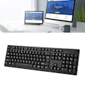 Miniatyrbilde 5 av 8: USB-trådbundet tastatur 104 taster Profesjonelt Plug and Play-datatastatur Svart for kontor-dataspill