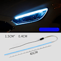 Miniatyrbilde 2 av 8: LED-lysstripe for bilfrontlys, dobbelt farge, dynamisk kjørelys og blinklys, 45 cm, isblå og gul