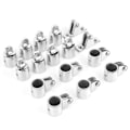 Miniatyrbilde 4 av 8: 16 stk M6 Båt Marine Hardware Tilbehørsett 8 stk Skyvehetter 6 stk Skyvehylser 2 stk Basfeste Hengsler