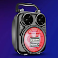 Miniatyrbild 3 av 4: Bluetooth-högtalare Hög volym Stark bas Multifunktionell utomhus portabel trådlös högtalare för utomhusbruk hemmabilJHW-1182 Röd