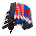 Miniatyrbillede 5 af 8: Harmonika Musikpiano Keyboard Legetøj Rytmeuddannelse Forår Instrument 17 Taster 8 Bas Sort