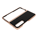 Miniatyrbillede 7 af 8: Foldbar Telefonetui til Samsung Galaxy Z Fold 4 Nano Elektroplateret Læder Stjerne Mønster Anti-Ridse Telefon Beskyttelsesetui Sort