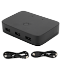 Miniatyrbild 1 av 8: HDMI KVM Switch Box 2 Port Datorvärd 2-in-1-out USB Delning Mus Tangentbord Skrivare 201H