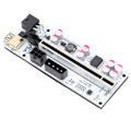 Pikkukuva 7 / 8: PCIE Riser-sovitin kortti 8 kondensaattoria 6PIN-liitäntä Vakaampi signaali Hyvä yhteys PCI E Riser Express-kaapeli
