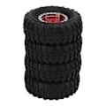 Miniatyrbillede 2 af 8: 4 stk. RC Køretøj Mikro Hjulssæt Mesh Hjul Fælge Dæk 55mm til AXIAL SCX24 AXI90081 AXI00001 AXI00002 1/24 RC Bil Rød