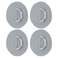 Miniatyrbilde 8 av 8: 4 stk PVC-lapp med elastisk tausett D-ring lapp bungee tausett rustfritt stål D-ring pute grå