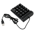 Miniatyrbillede 3 af 8: Trådløst Nummertastatur Sort USB-forbindelse 19 U-formede Taster Plug and Play Kompakt Numerisk Tastatur til Bærbar PC Desktop