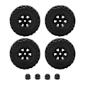 Pikkukuva 1 / 8: 4 kpl 1/24 RC-pyöriä RC-auton pyörän navan sarja kumipyöriä ja renkaita Axial SCX24 -kauko-ohjattaville autoille