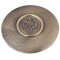 Miniatyrbillede 5 af 8: Zinklegering røgelsesbrænder holder dragemønster røgelsesfad til soveværelse tempel (bronze)