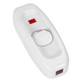 Pikkukuva 6 / 8: AC 250V 10A Inline ON/OFF Pöytälampun Johtokahva LED-Indikaattorilla Valkoinen