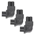 Miniatyrbillede 5 af 8: IEC320 C6 til C5 strømadapter han til hun retvinkel stikkontakt Adapter til skriver scanner 3 stk 250V