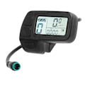 Miniatyrbillede 2 af 8: Elektrisk Cykel LCD Display Vandtæt Stik Data Display Måler 24V 36V 48V Universal til Elcykel