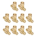 Miniatyrbild 5 av 8: 10 st SMA Tee Adapter Wide Bandwidth OFC Radio Frequency Adapter SMA Coax Connector för GPS-system