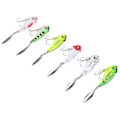 Miniatyrbilde 6 av 8: 6 stk agnsimulerende lockagn blad agnsett Wobbler Vibrasjonsspinner for ferskvann saltvann
