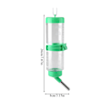 Pikkukuva 8 / 8: 250 ml Lemmikkirottien juomapullo Hamster Auto Non Drip Riippuva Vedenjakaja Vihreä