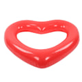 Miniatyrbillede 2 af 8: Hjerteformet svømmebøjle 120 cm tyk, rivefast PVC-materiale Oppustelige poolflotringer til poolpartystrande Rød