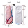 Miniatyrbillede 2 af 7: 5 par strømper med manikyrtryk flip flop strømper 3D mønster strømper Casual personlige flip flop strømper lavskårne ankel strømper