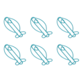 Miniatyrbillede 4 af 8: 100 stk. Formede Papirclips Fiskeform Metal Bærbare Kontorclips til Filklassificering Dokumentorganisering