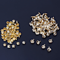 Miniatyrbillede 2 af 8: 50 stk 8MM Krystal Rhinestone Dekorative Nitter DIY Læder Sko Tøj Knapper (Gul Krystal)