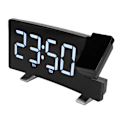 Miniatyrbild 6 av 8: Digital väckarklocka 180° projektion på takvägg USB-driven väckarklocka för sovrum Heavy Sleeper Kid Äldre Vit typsnitt