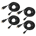Miniatyrbillede 2 af 8: 4 stk. Micro HDMI til HDMI Kabel 1,5 Meter HD Videoledning Passer til Raspberry Pi 4B