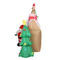 Miniatyrbillede 7 af 8: Oppustelig juletræshus LED lysende hus Have Oppustelig model dekoration EU-stik 220-240V