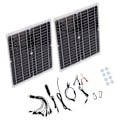 Miniatyrbilde 8 av 8: 25Wx2 solpanelsett 20V solcellepanel Nødlader for utendørsreiser og camping