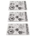 Miniatyrbilde 2 av 8: 3 stk. Klar Stempel Unik Design Resirkulerbare Transparente Pregestempler for DIY Scrapbook Håndverk