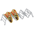 Miniatyrbild 8 av 8: Vågform i rostfritt stål mexikansk tacohållare Display Stativ Shell Rack 4-5 plats